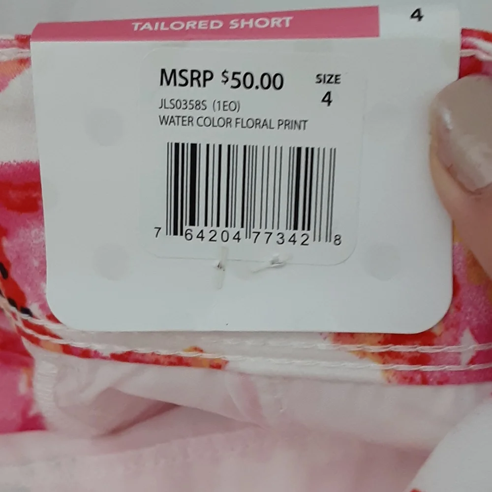 - Isaac Mizrahi water color floral print shorts NWT